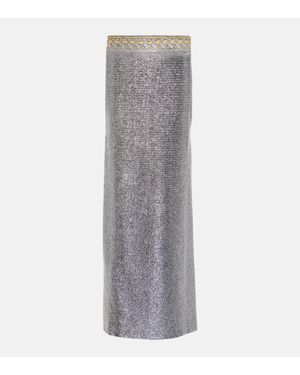 Rabanne Embellished Maxi Skirt - Grey