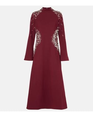 Jonathan Simkhai Odetta Embellished Crepe Midi Dress - Red