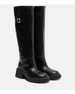 Jimmy Choo Tamsin Leather Knee-High Boots - Black