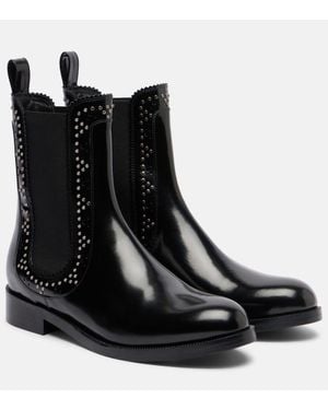 Aquazzura Verzierte Chelsea Boots Skye Aus Leder - Schwarz