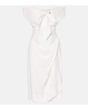 Vivienne Westwood Bridal Bow-Detail Midi Dress - White