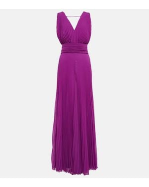 Max Mara Gennaro Georgette Sablè Tuxedo Anzug - Lila