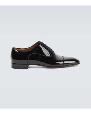 Christian Louboutin Schnuerschuhe Greggo Aus Lackleder - Schwarz
