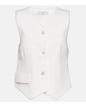 SIR. Veste Sans Manches Clemence En Lin Melange - Blanc