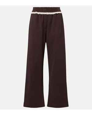 Magda Butrym Cotton Jersey Joggers - Brown