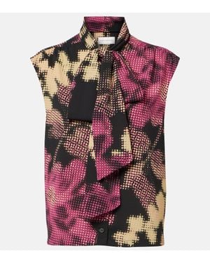 Dries Van Noten Top Con Stampa - Rosa