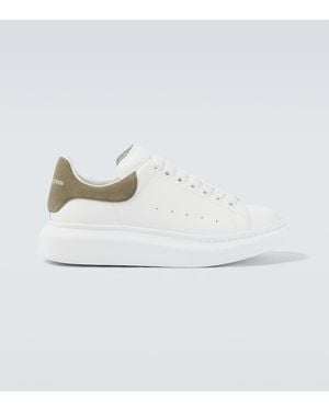 McQueen Oversized Leather Trainers - White