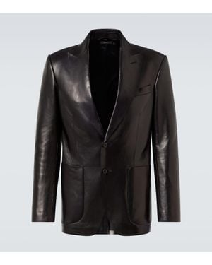 Tom Ford Blazer Aus Leder - Schwarz