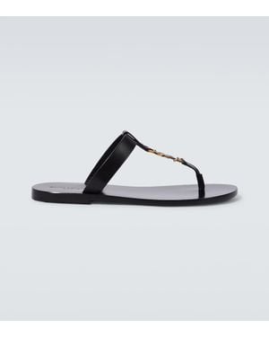 Saint Laurent Sandali Infradito Cassandre - Marrone
