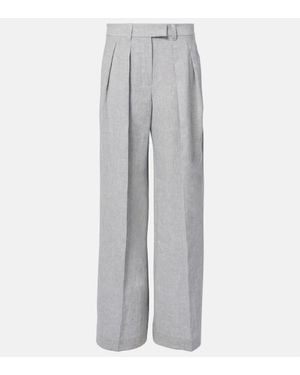 Brunello Cucinelli Weite Hose Aus Einem Leinengemisch - Grau