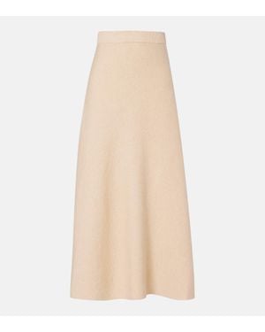 Max Mara Maxirock Giberna Aus Wolle Und Kaschmir - Natur