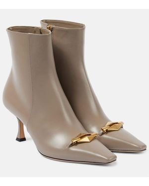Jimmy Choo Botines Ryker 70 De Piel - Neutro