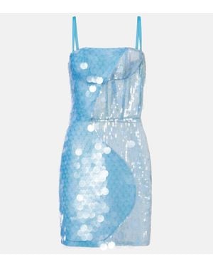 Nensi Dojaka Sequined Minidress - Blue