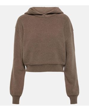 Loro Piana Cocooning Cotton And Cashmere-Blend Hoodie - Brown