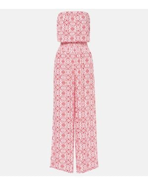 Melissa Odabash Jumpsuit Naomi Aus Baumwolle - Pink