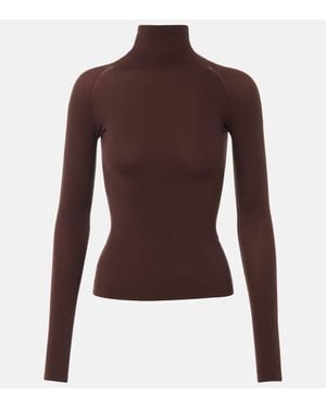 Alaïa Longsleeve Aus Jersey - Braun