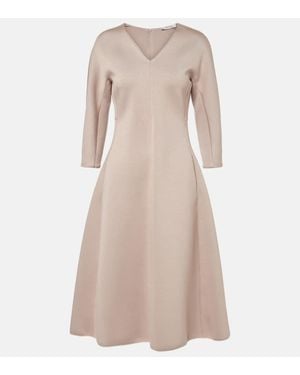 Max Mara Midas Jersey Midi Dress - Natural