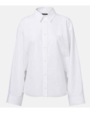 Balenciaga Hemd Aus Baumwollpopeline - Weiß