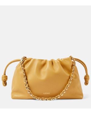 Loewe Pochette Flamenco Medium En Cuir - Orange