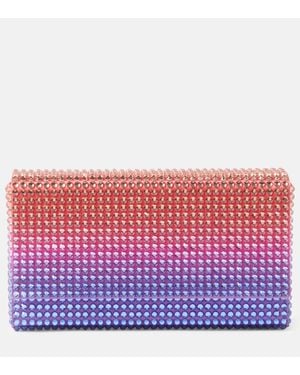 AMINA MUADDI Super Amini Paloma Mini Embellished Clutch - Red