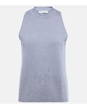 JW Anderson Verziertes Top Aus Wolle - Blau
