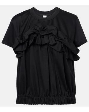 Noir Kei Ninomiya Top Aus Baumwolle - Schwarz