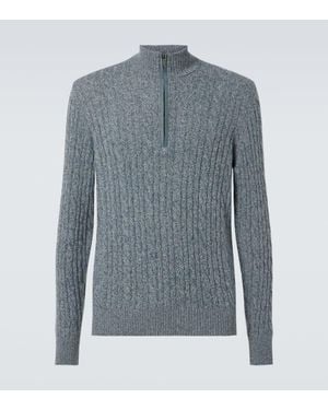 Loro Piana Pullover Treccia Aus Kaschmir - Blau