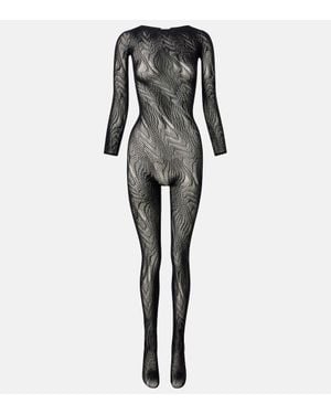 Wolford Sheer Mesh Catsuit - Black