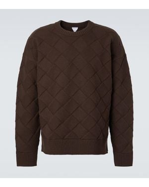 Bottega Veneta Intrecciato Wool-Blend Jumper - Brown