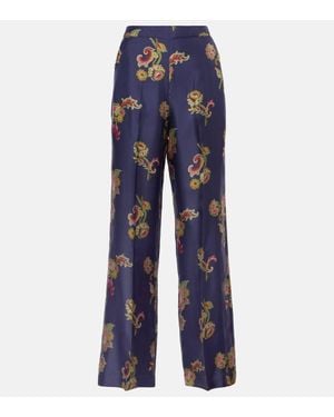 Etro Palazzo Pants in White | Lyst
