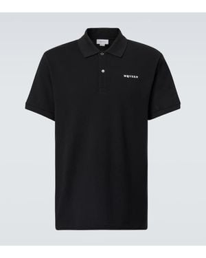 McQueen Classic Polo Shirt With Contrasting Collar - Schwarz