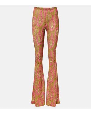 Etro Bedruckte Schlaghose - Orange