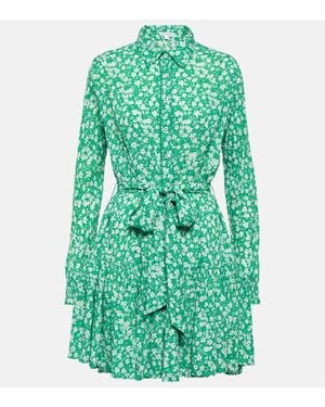 Poupette Kimi Printed Shirt Dress - Green