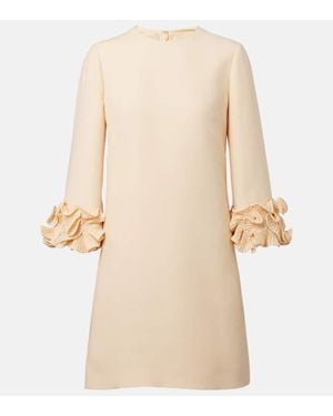 Valentino Robe En Crepe Couture - Neutre