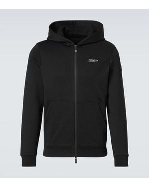 Moncler Sudadera Con Capucha De Algodon - Negro
