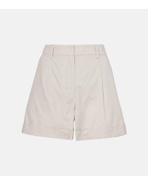 Max Mara Antiope Cotton Shorts in White | Lyst