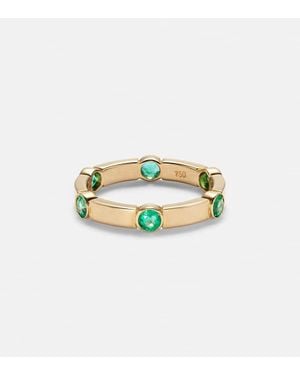 Ileana Makri Bague Stepping Stone en or jaune 18 ct et emeraudes - Métallisé