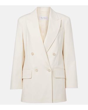Max Mara Blazer Suez Aus Einem Baumwollgemisch - Natur