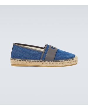 Gucci Gg Cutout Denim Espadrilles - Blue