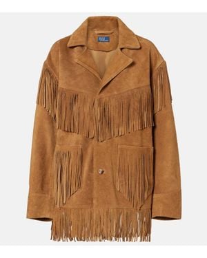 Polo Ralph Lauren Fringed Suede Jacket - Brown