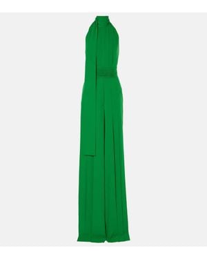 Elie Saab Combi-Pantalon En Crepe - Vert