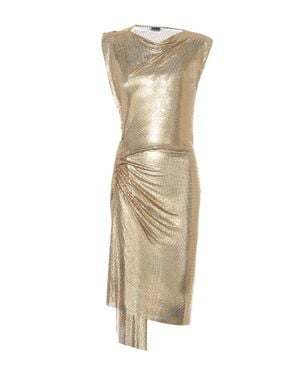 Rabanne Draped Mesh Dress - Metallic