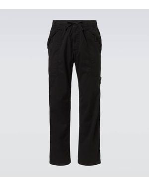 Stone Island Hose Compass Aus Twill - Schwarz