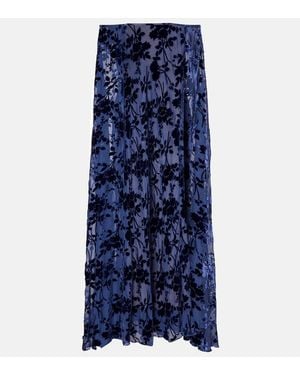 Rodarte Off-Shoulder-Maxikleid Aus Jacquard - Blau