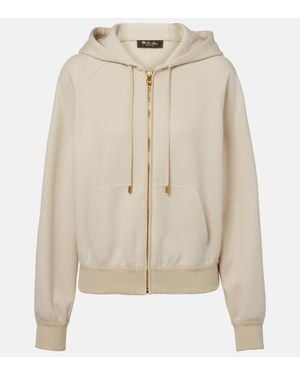 Loro Piana Viera Cotton, Silk, And Cashmere Hoodie - Natural