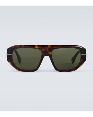 Fendi Graphy Aviator Sunglasses - Brown