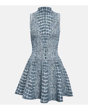 Alaïa Alaia Jacquard Minidress - Blue