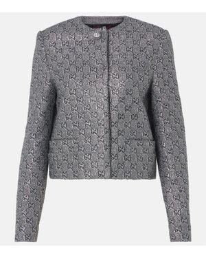 Gucci Blazer Gg - Grigio