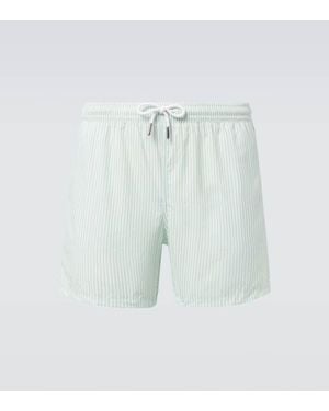 Thom Sweeney Costume Da Bagno A Righe - Blu
