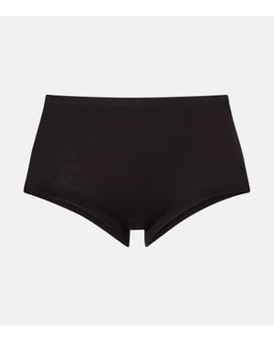 Calvin Klein Tyra Cotton-Blend Briefs - Black
